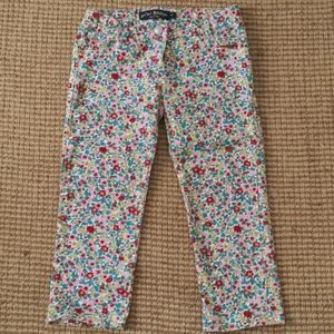 Mini biden denim floral capris
